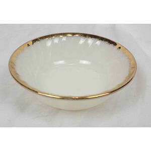 Vintage Oven Fire-King Ware White Porcelain Shallow Bowl